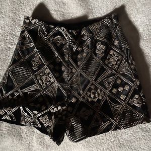 Zara Sequin High Waisted Shorts